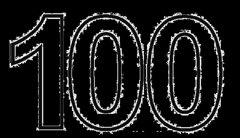 Рисунок цифры 100