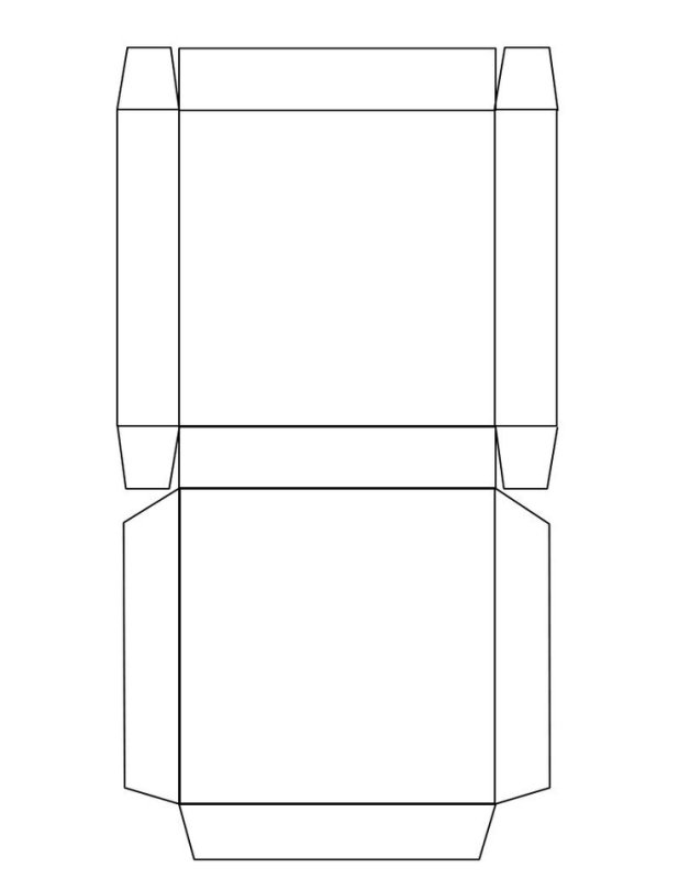 Макет коробочки для конфет