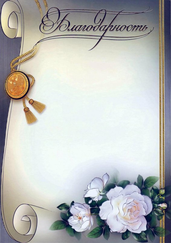 Красивая рамка для благодарственного письма