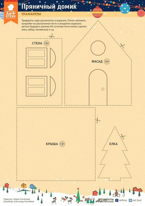 Имбирный домик схема