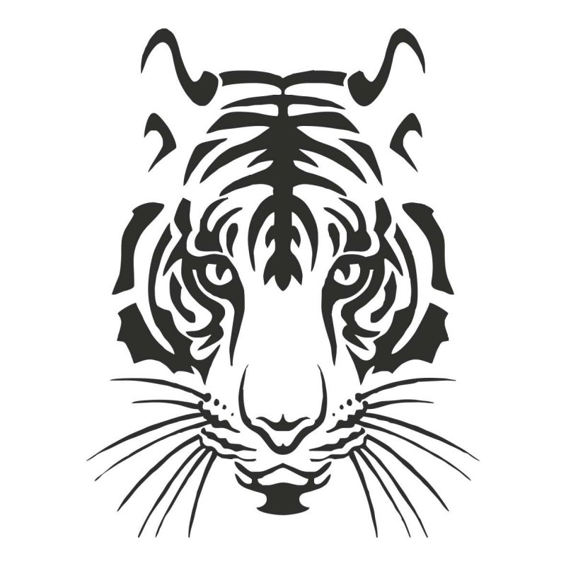 Трафарет тигра