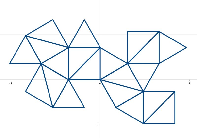 Тетрагемигексаэдр развертка