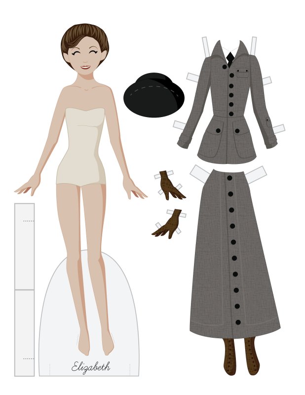 Бумажные куклы с одеждой