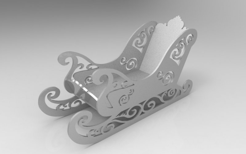 Дед Мороз на санках