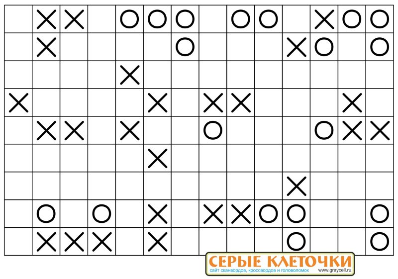 Кроссворд крестики нолики