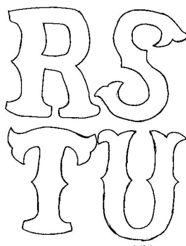 Трафарет английских букв