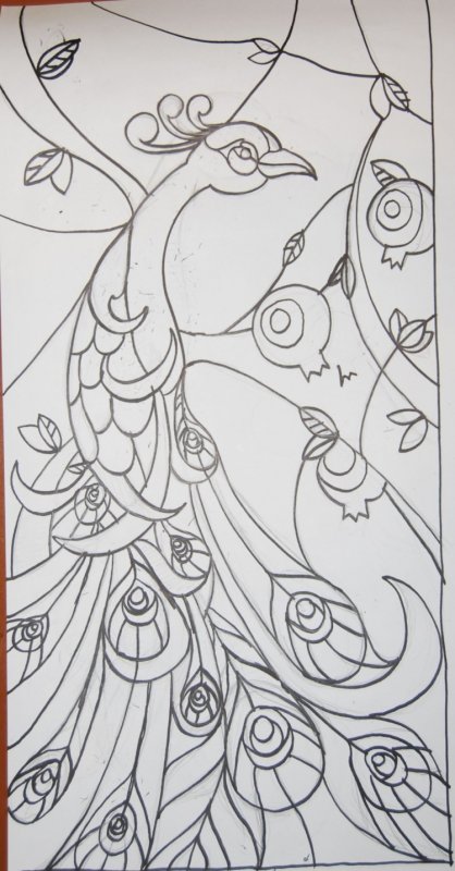 Трафареты для витражной росписи по стеклу