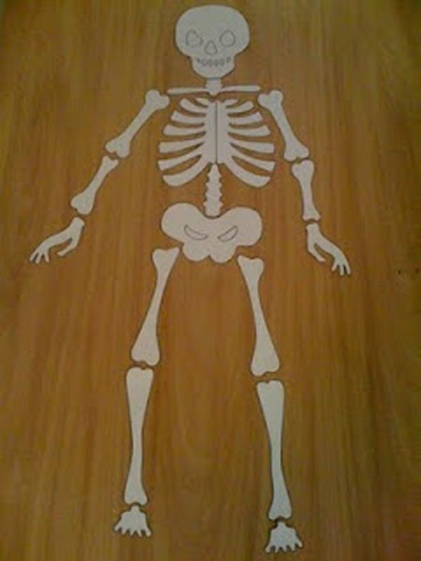 Трафарет скелета