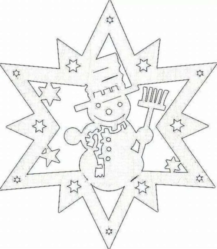 Схемы новогодних вытынанок