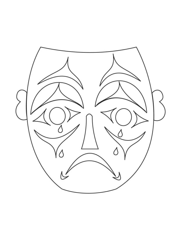 Трафарет маски для лица
