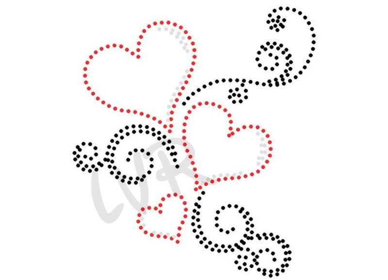 Трафарет рисунка из страз