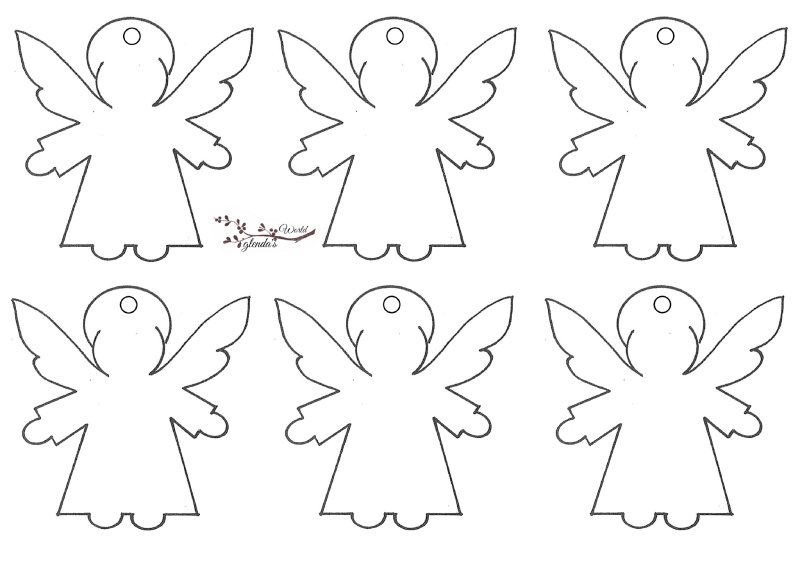 Ангелочки Рождественские для вырезания