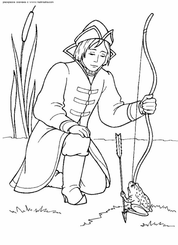 Раскраска. Царевна-лягушка