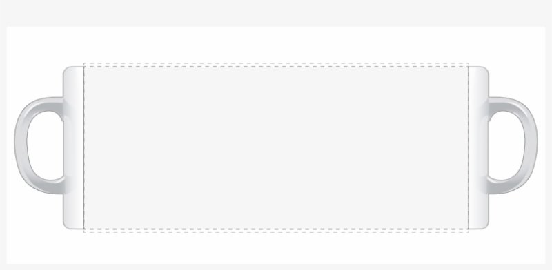 Кружка белая для сублимации развертка