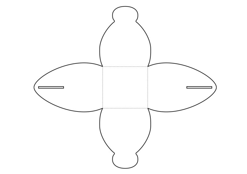 Трафарет бонбоньерки коробочки
