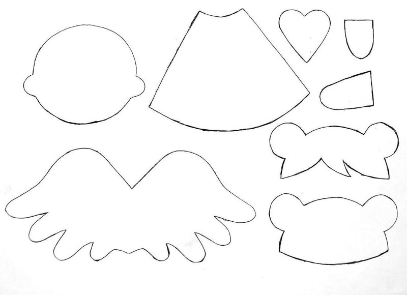 Ангел из фетра выкройка