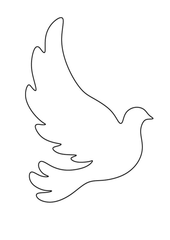 Трафарет голуби для вырезани