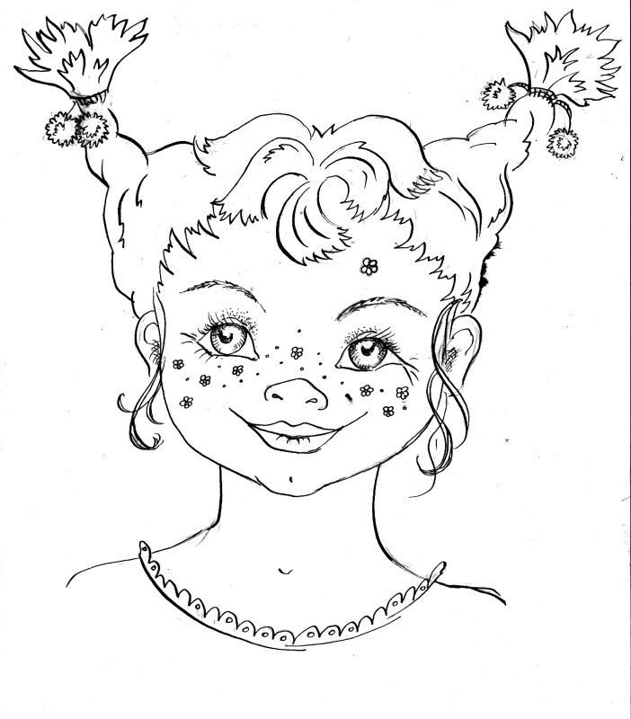 Рисунок лица для раскрашивания