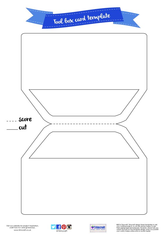 Ящик для инструментов трафарет для вырезания