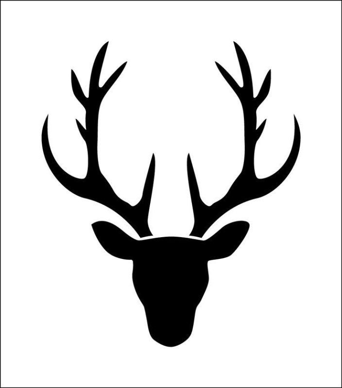 Силуэт головы оленя