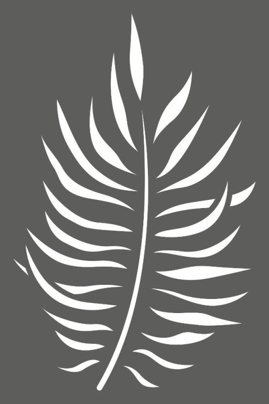 Лист папоротника трафарет