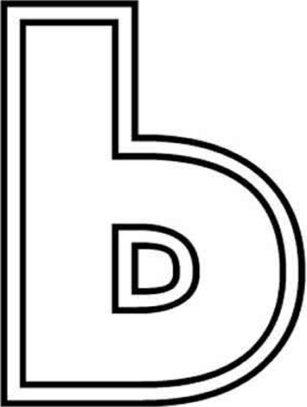 Буква ь трафарет