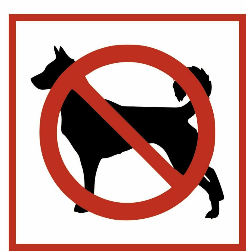 Табличка запрет выгула собак