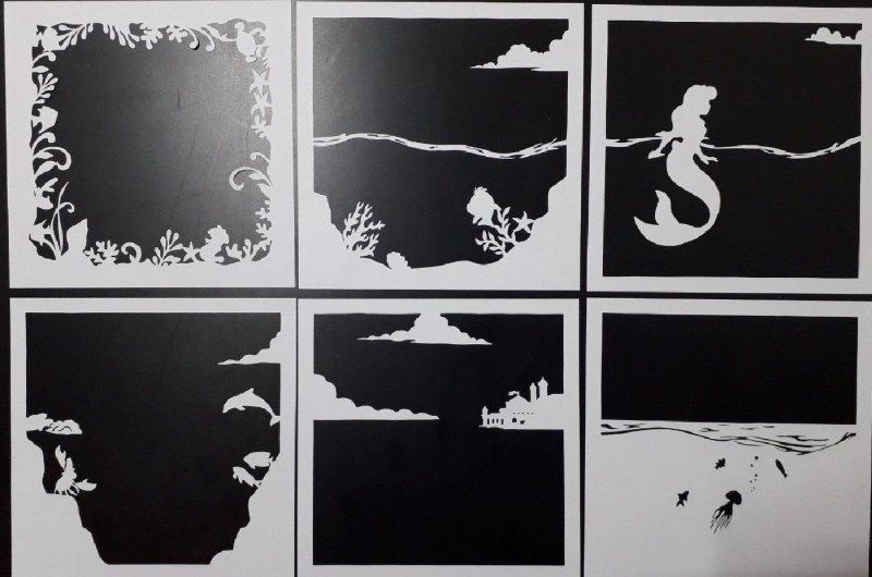 Многослойный трафарет для аэрографии