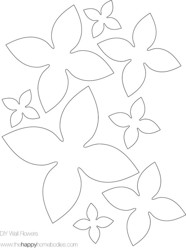 Шаблоны цветов для поделок