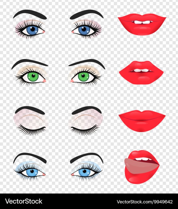 Глаза губы нос