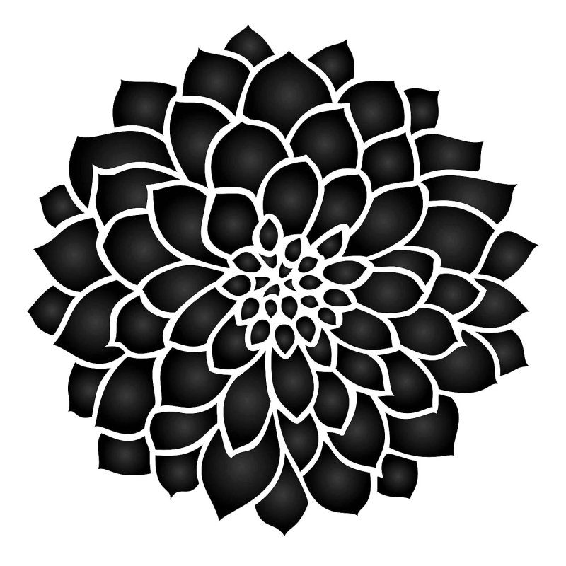 Трафареты цветов для декора