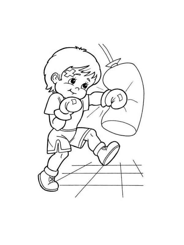Раскраска спорт для детей