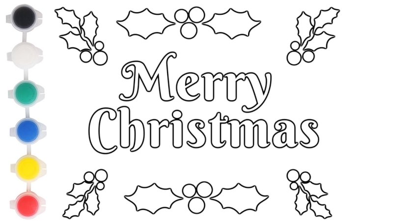 Раскраска Мэри Кристмас