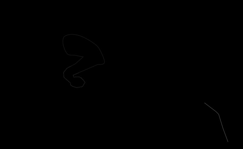 Бегущий волк силуэт