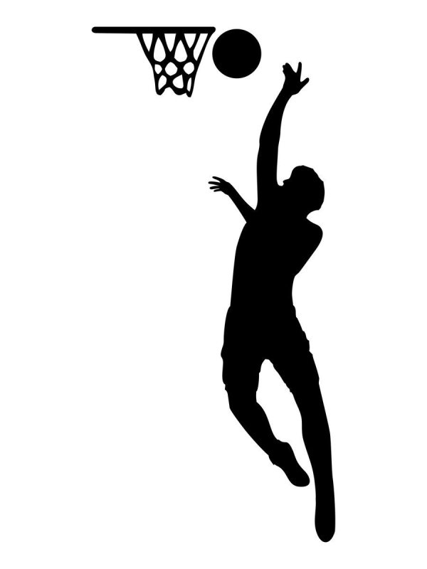 Баскетболист с мячом