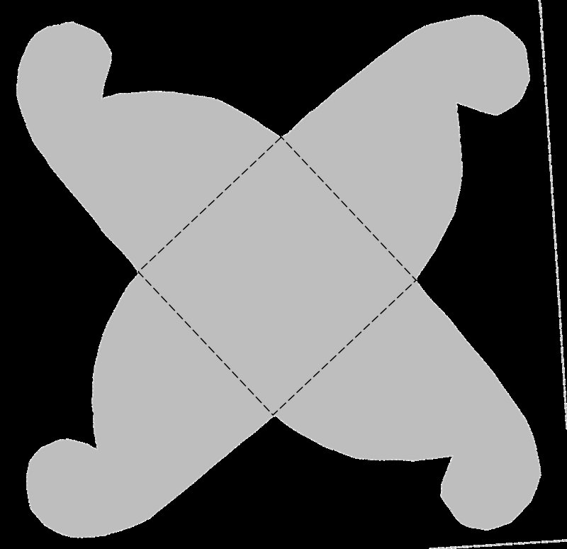 Коробочка для подарка шаблон