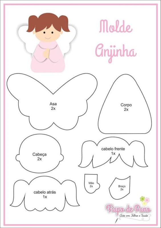 Ангелочки из фетра выкройки