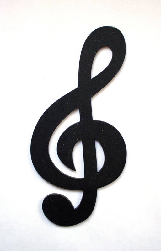 Скрипичный ключ трафарет