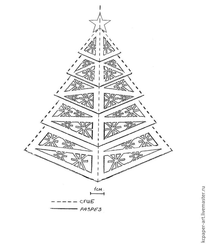 Елка из бумаги