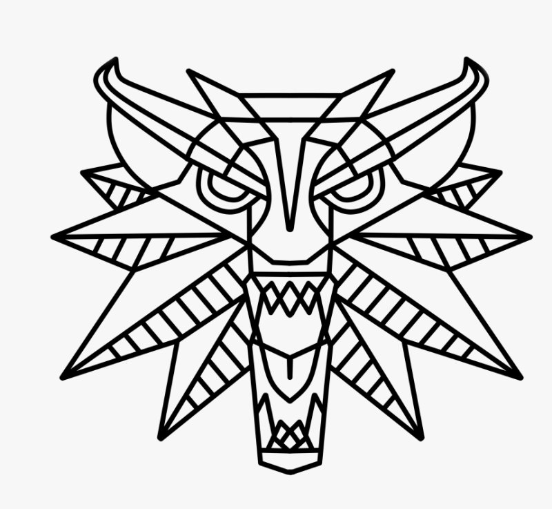 Медальон Ведьмака чертеж