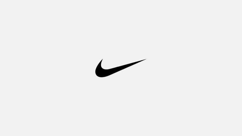 Nike логотип на белом фоне