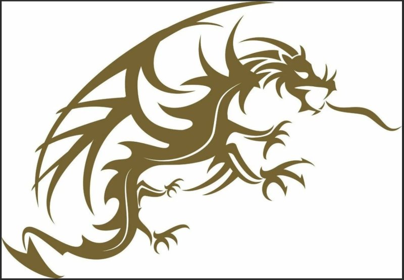 Трафареты драконов для вырезания