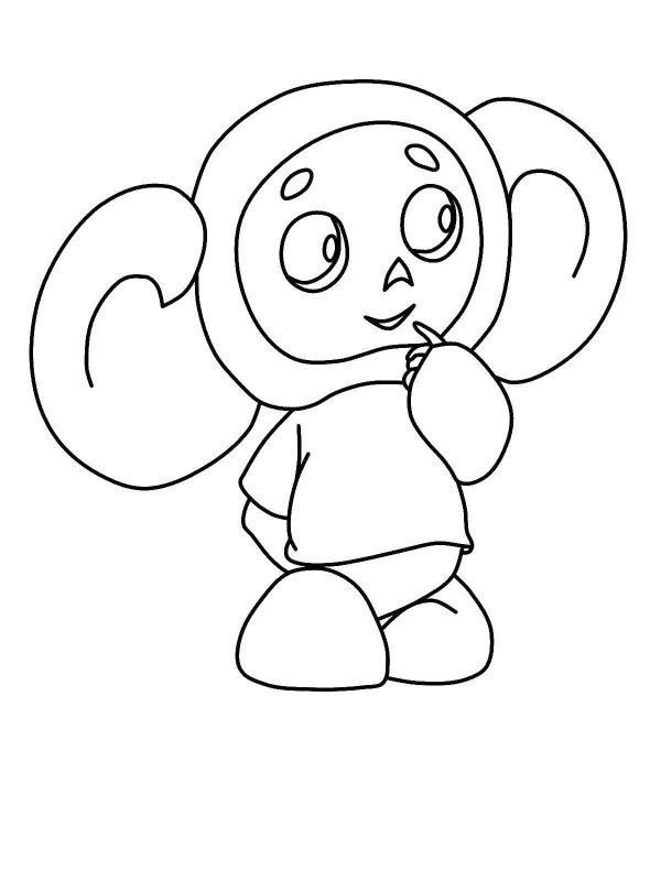 Раскраска "Чебурашка"