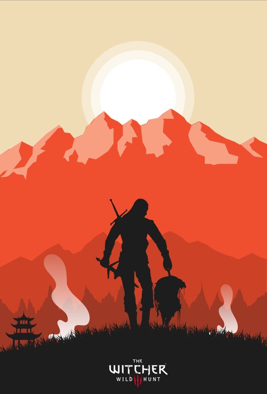 Ведьмак силуэт Минимализм