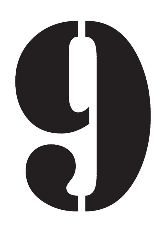 Крупные цифры трафарет