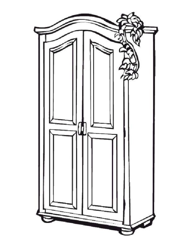 Раскраска шкаф для одежды