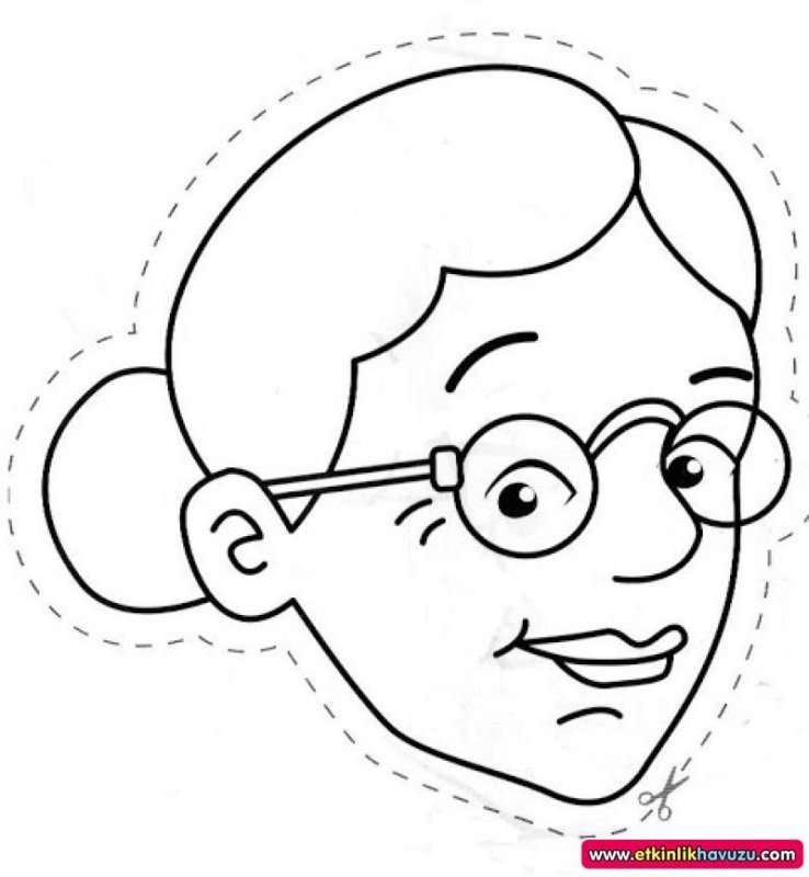 Портрет раскраска для детей