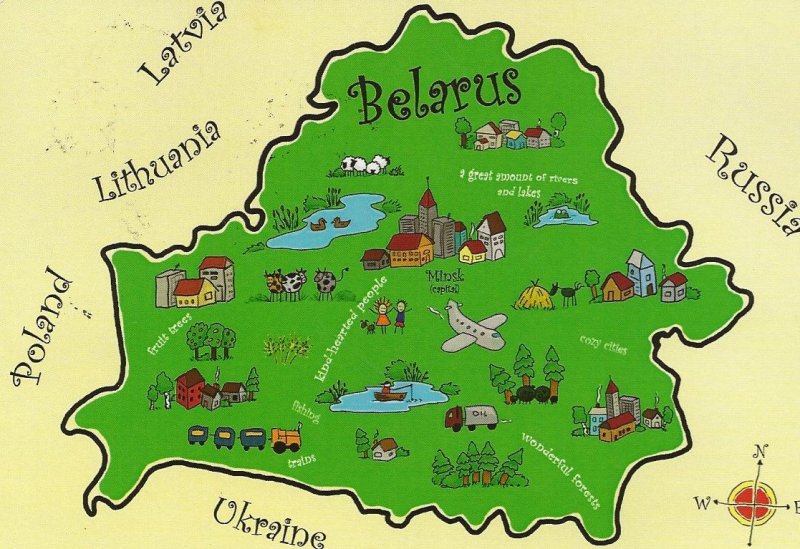 Туристическая карта Белоруссии