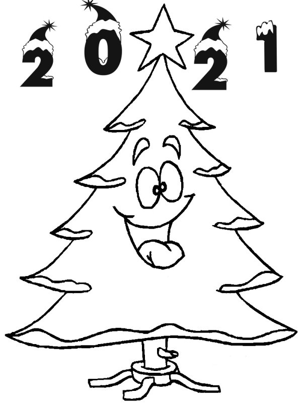 Трафарет елки для вырезания на окно