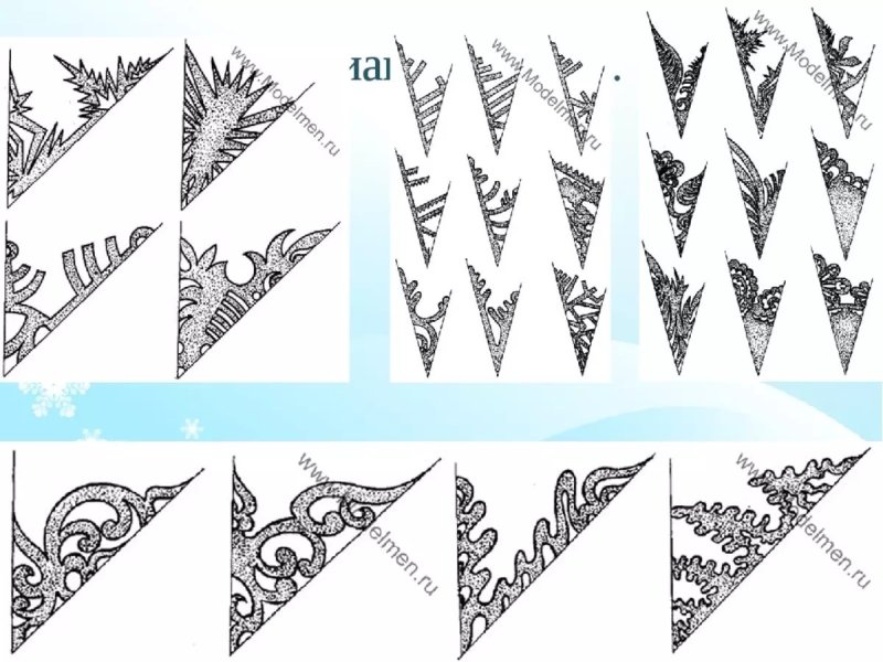 Снежинки схемы для вырезания